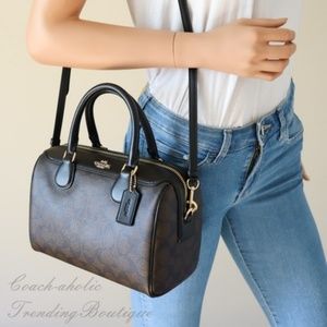 Coach Mini Bennett Satchel In Signature Canvas